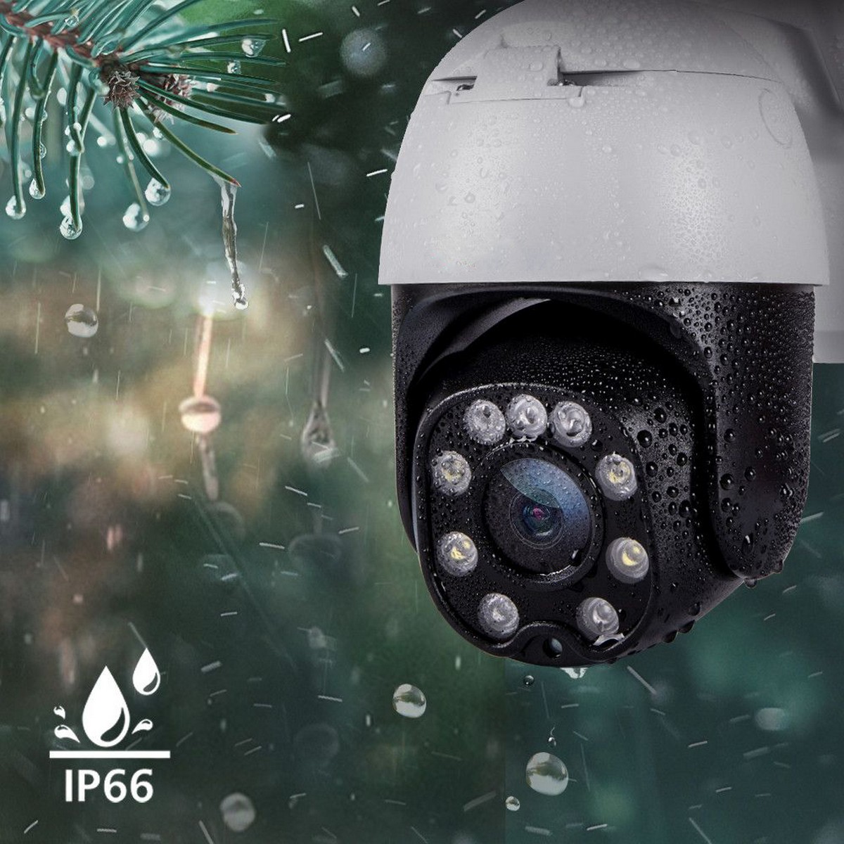 Kamera me pjerrësi rrotulluese IP66 e papërshkueshme nga uji