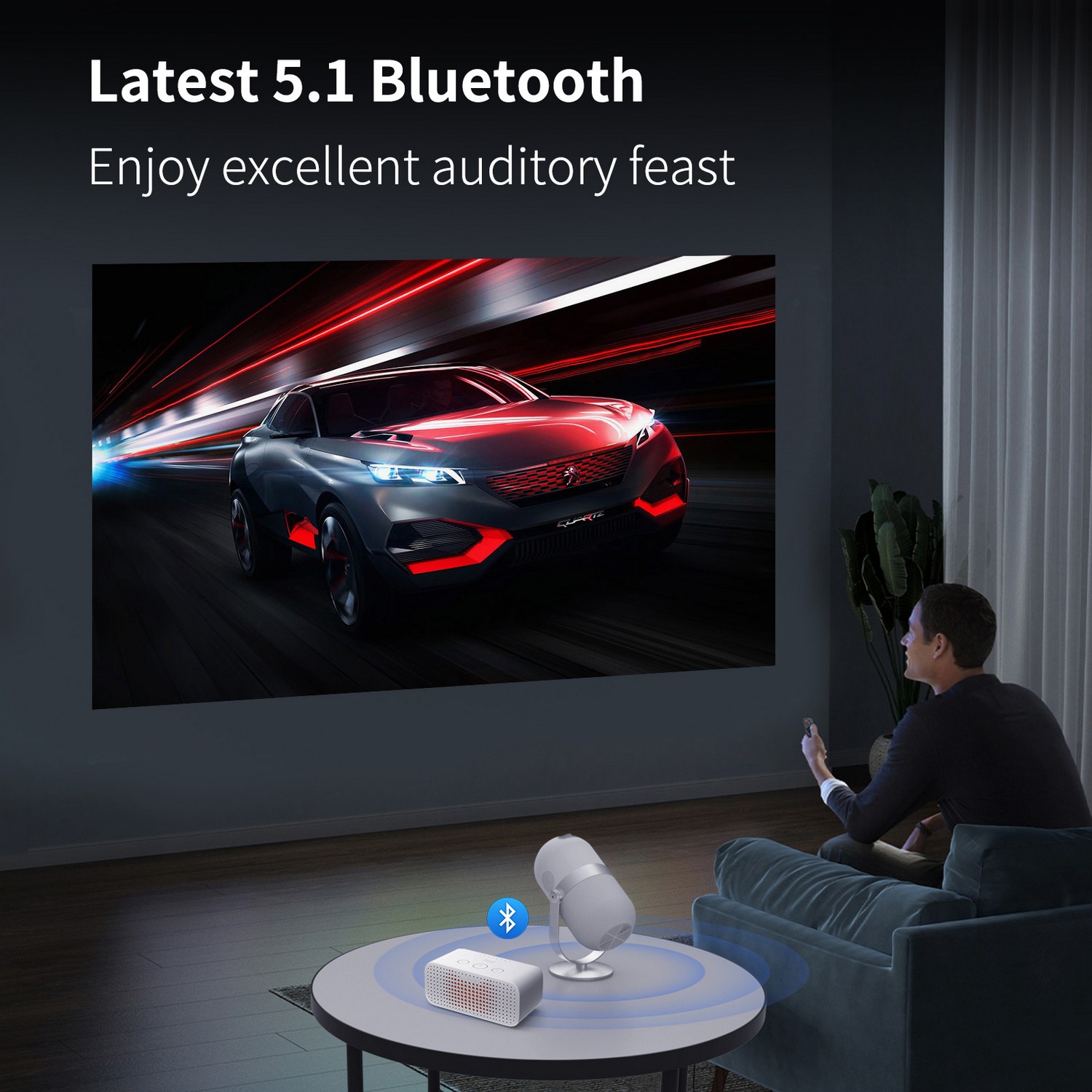 Bluetooth projektor wifi mini portativ 4k