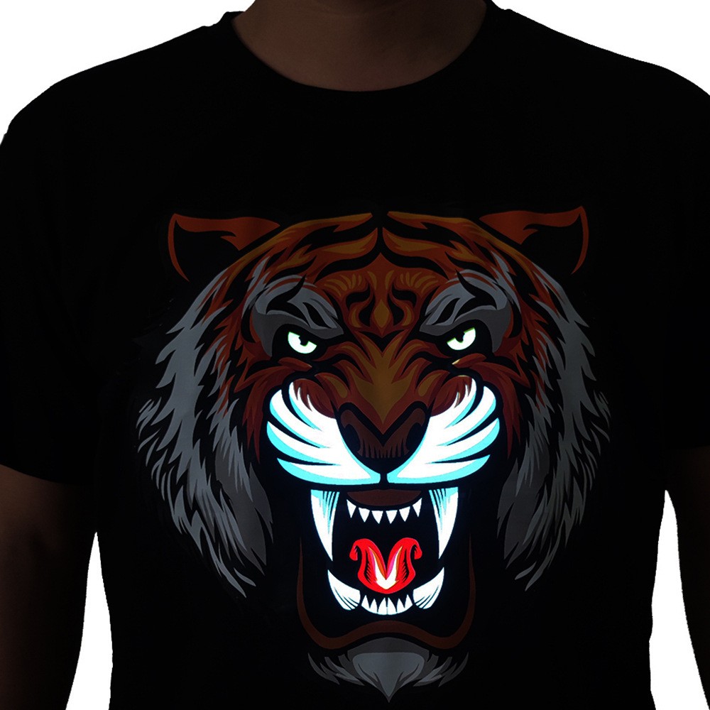 T-shirt tiger led bluzë me ndriçim ndezës
