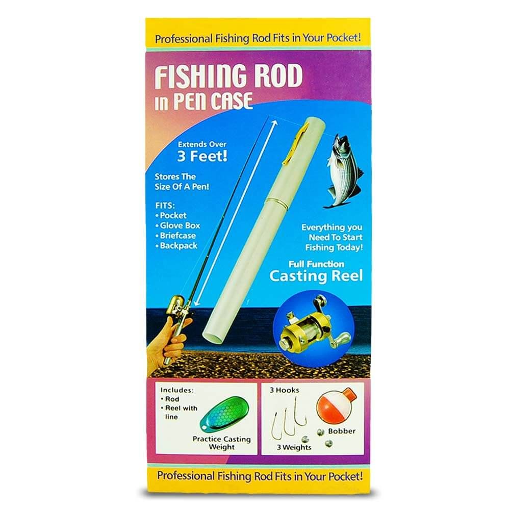 Shufra peshkimi me stilolaps mini për peshkim me mbështjellje në stilolaps - teleskopik deri në 1 metër