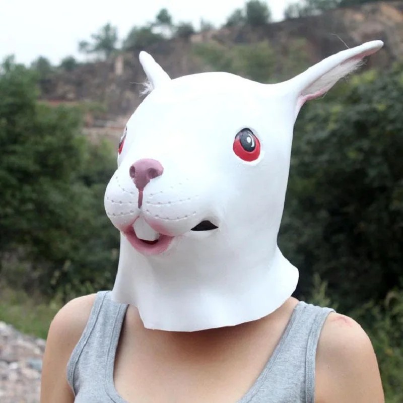 Lepuri - Maska për karnaval, maskë fytyre silikoni latex