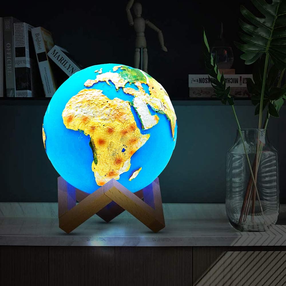dritë globe - llambë nate në formën e tokës