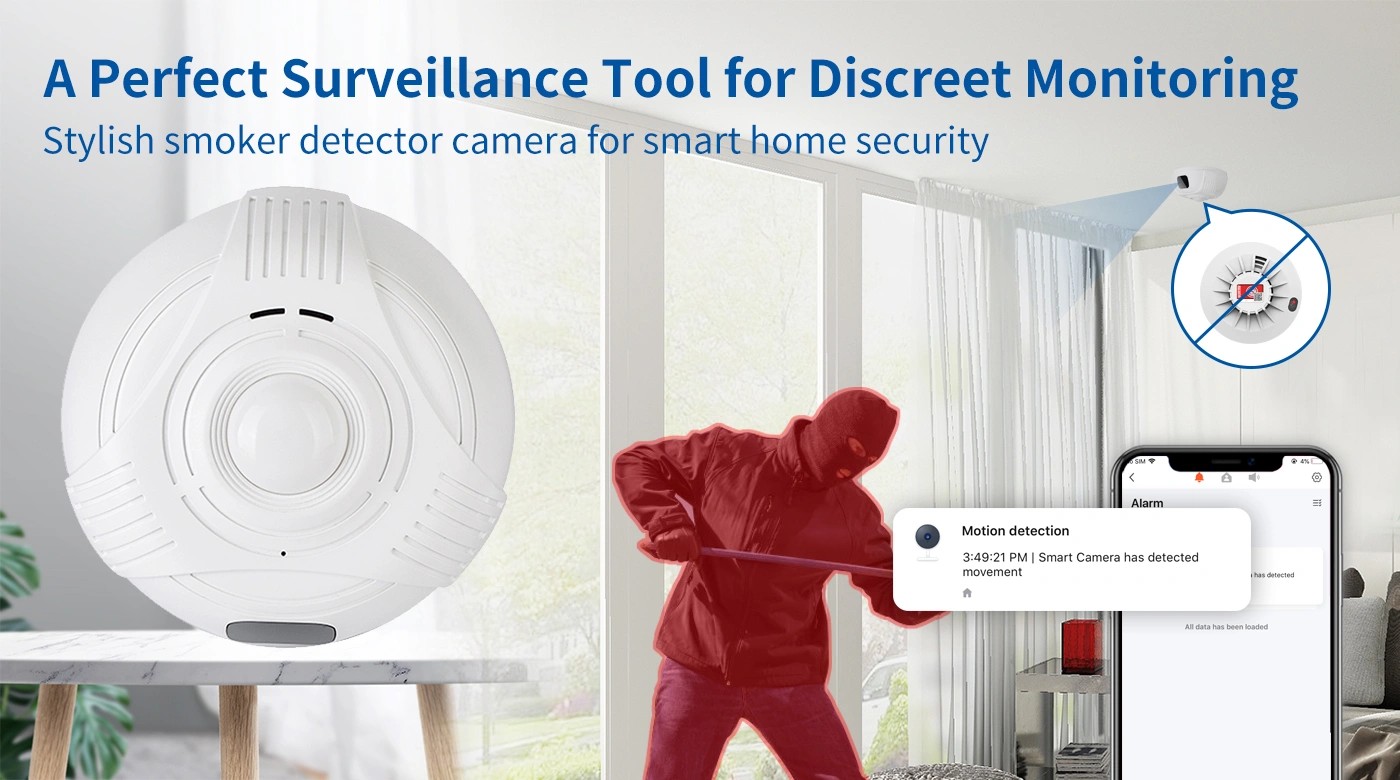 Njoftimet shtytëse të kamerave të sigurisë së detektorit të tymit celular