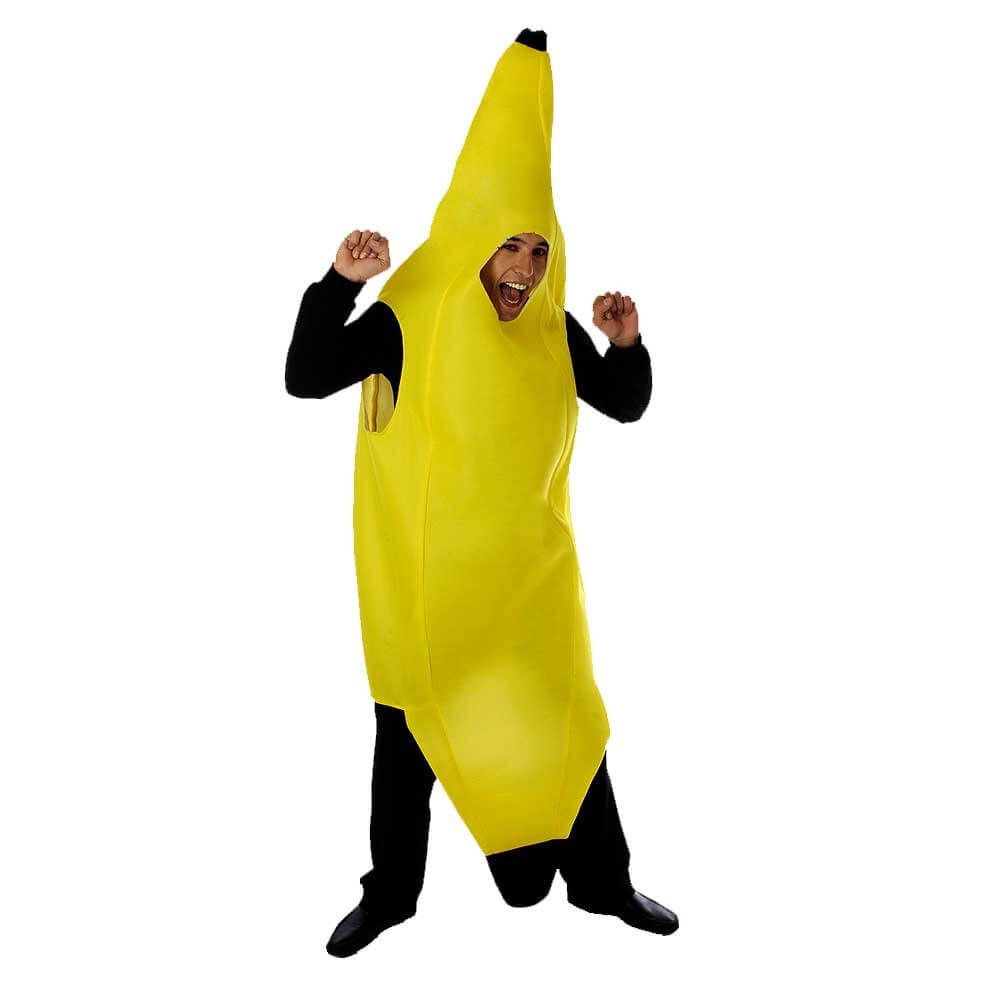 kostum karnavalesh me kostum banane për të rritur