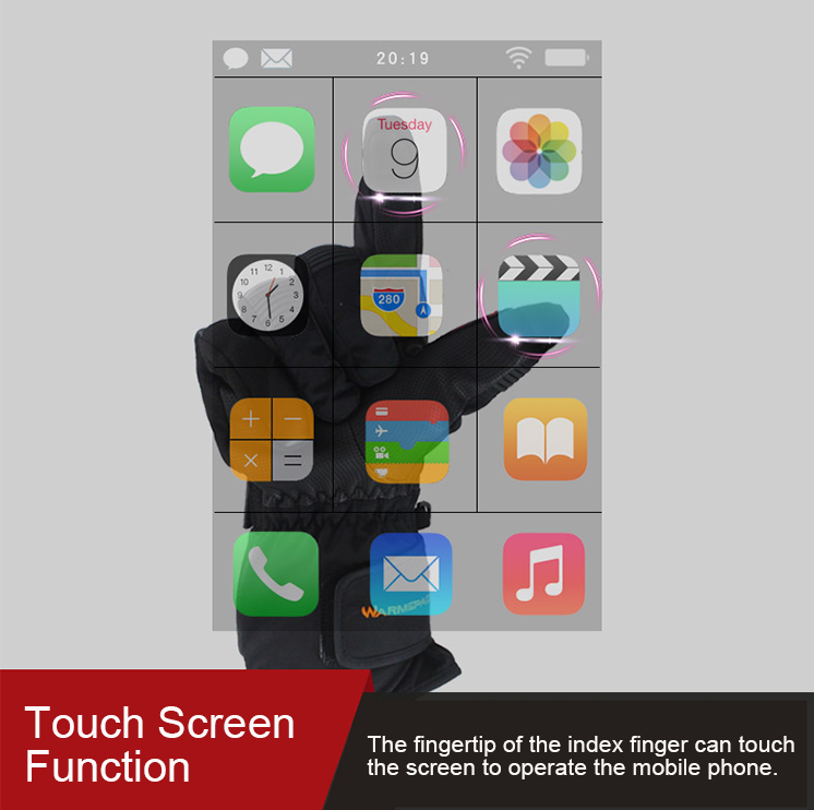 doreza dimërore me një sipërfaqe gishti me ekran me prekje për telefonat inteligjentë