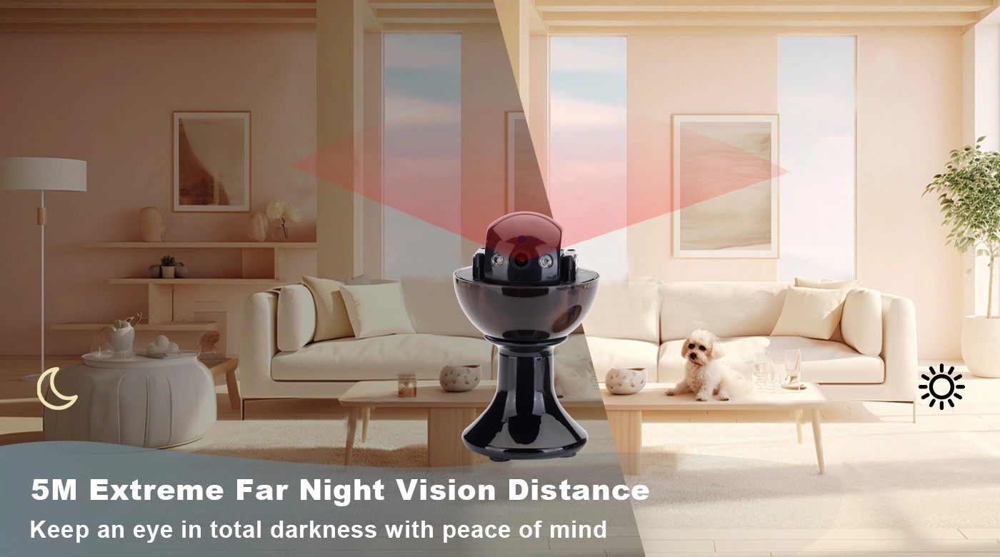 Kamera spiune e rrotullueshme IR vizion nate deri ne 5 metra e padukshme
