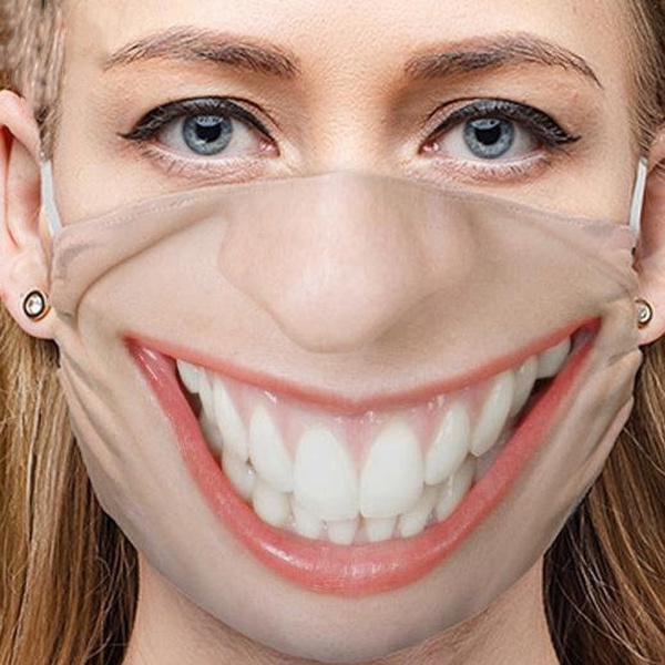 maskë për buzëqeshjen e grave në fytyrë