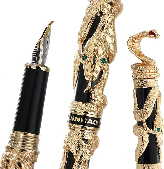 stilolaps ari i zbukuruar me stilolaps boje kobra gjarpër
