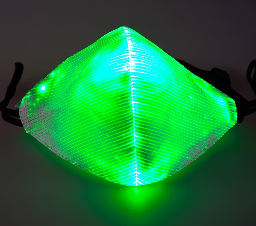Maska LED jeshile