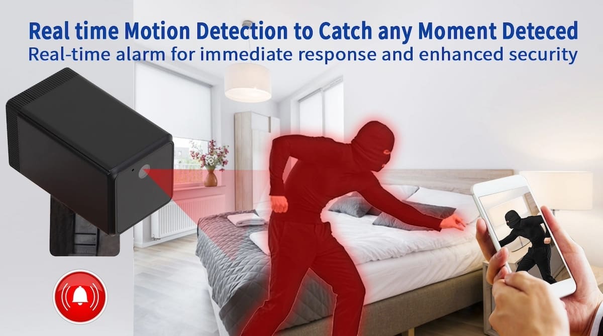 Kamera e sigurisë spiune për zbulimin e lëvizjeve për apartament në shtëpi