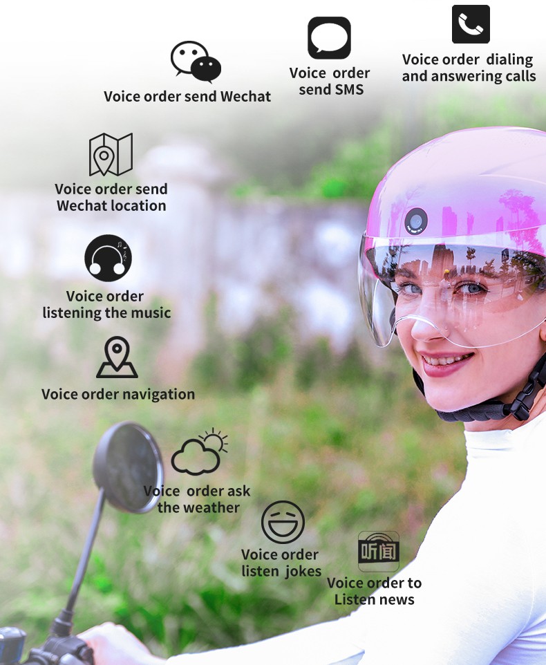Asistent zëri i inteligjencës artificiale për helmetën inteligjente të biçikletës