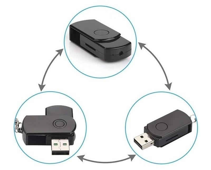 Mini kamera spiune me bateri të ringarkueshme të integruar - disk usb