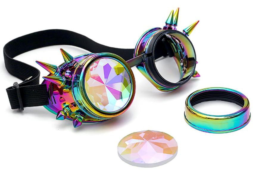syze me shkëlqim holografik steampunk LED