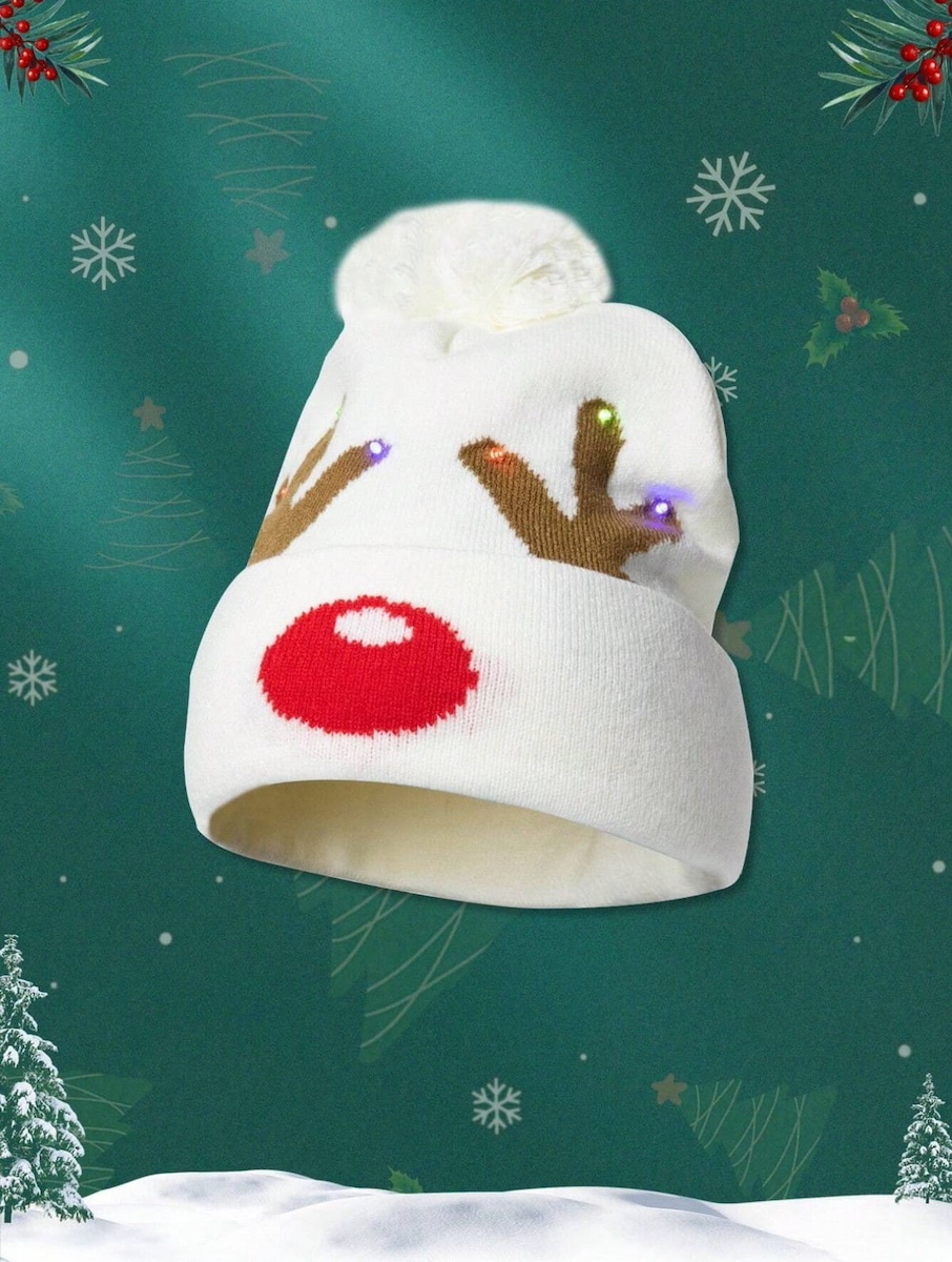 kapak brirë renë të Krishtlindjeve - kapak për dimër me ngjyra të ndezura, Rudolph