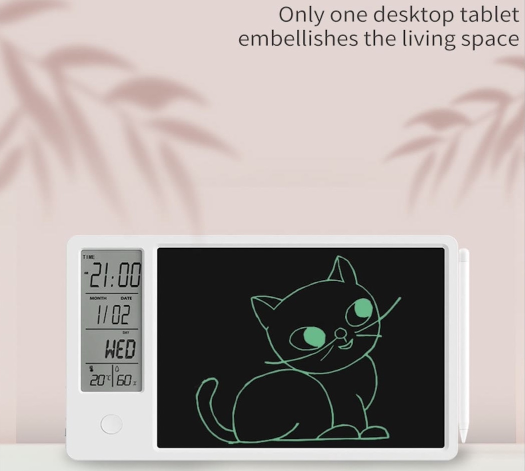 kalendar LCD dixhital me fletore inteligjente për të shkruar vizatim