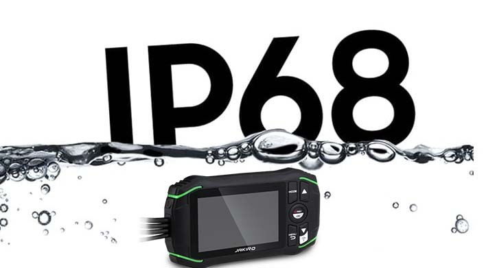 Mbrojtje IP68 - kamera e papërshkueshme nga uji + pluhuri në një motoçikletë