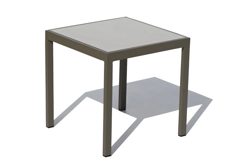 Tavolinë e vogël e përshtatshme alumini për oborr spanjol me dizajn minimalist Luxurio Damian