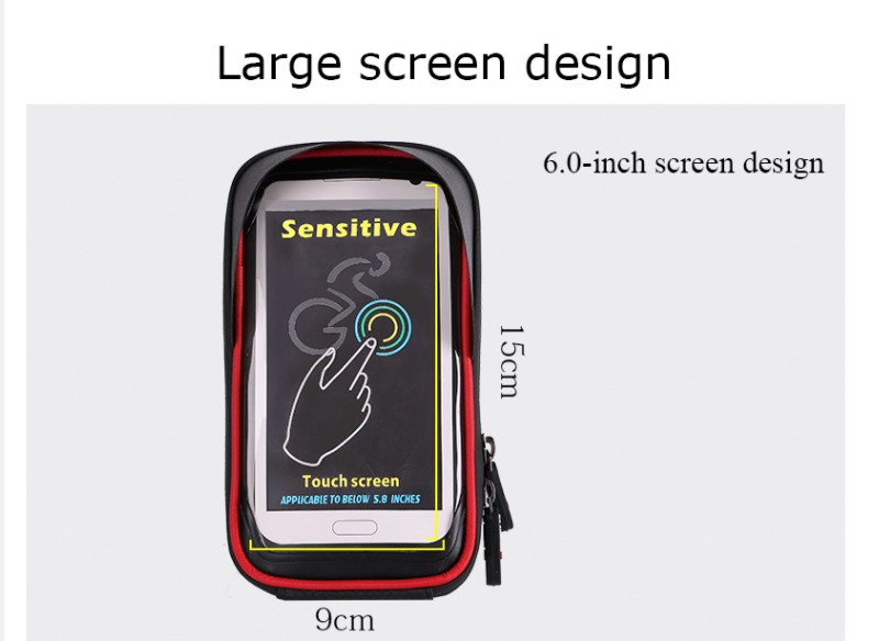 Çanta për biçikletë me ekran të madh TPU me ekran me prekje