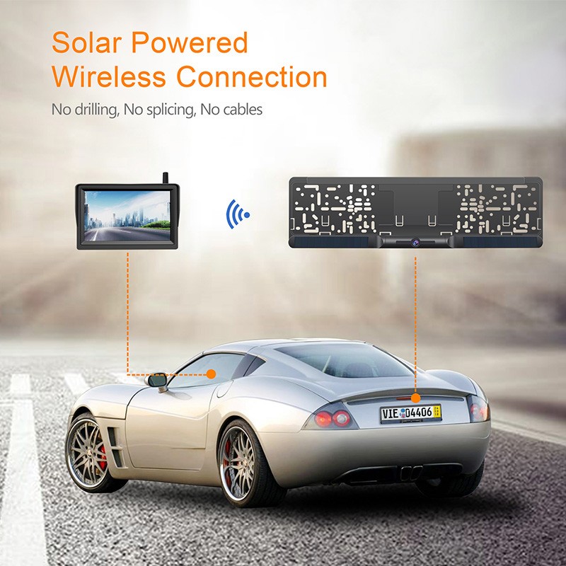 kamera solar makine dhe monitor HD ne targa
