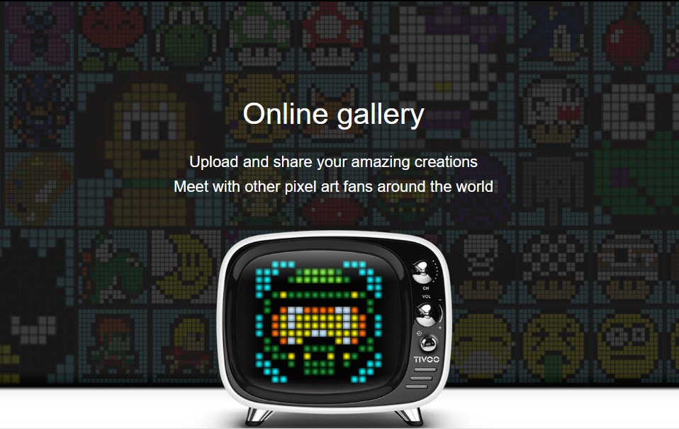 Galeria online e artit pixel të altoparlantëve tivoo