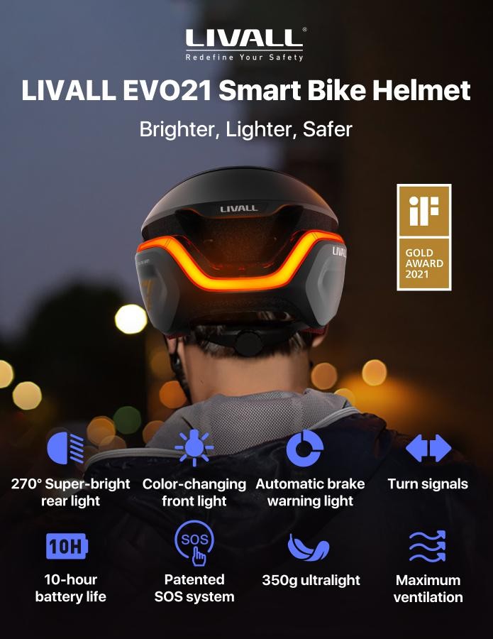 Përkrenare për biçikleta SMART - Livall EVO21