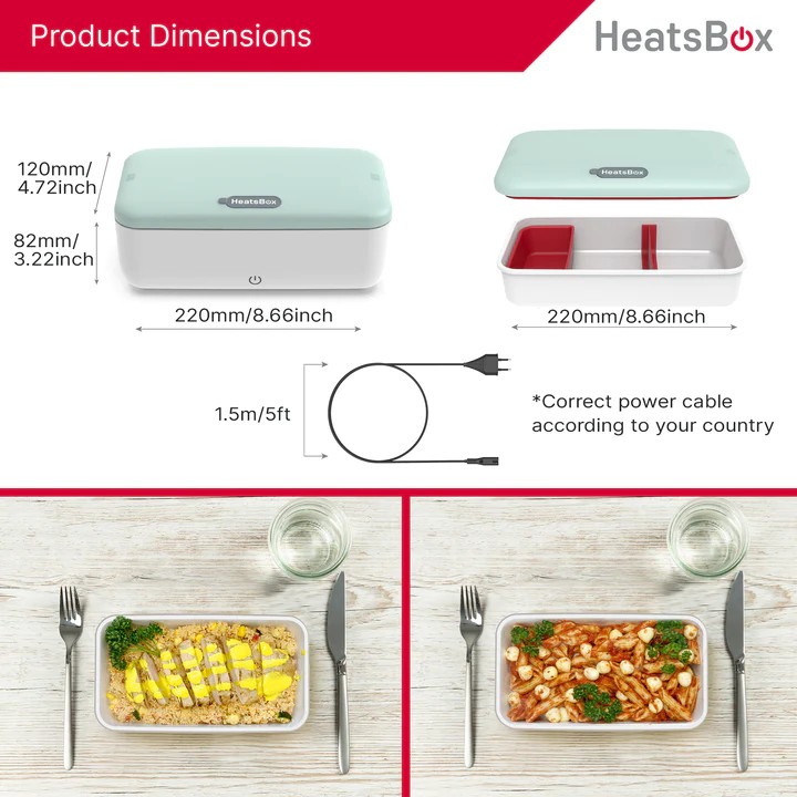 Kutia e jetës HeatsBox e ushqimit me ngrohje termo elektrike portative