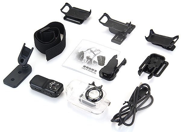 Kamera sportive me IR LED, 10m i papërshkueshëm nga uji, shumë aksesorë