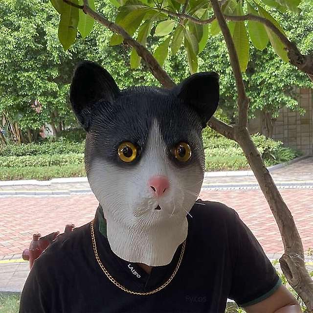 maskë për fytyrën - maskë silikoni me kokë mace të zezë