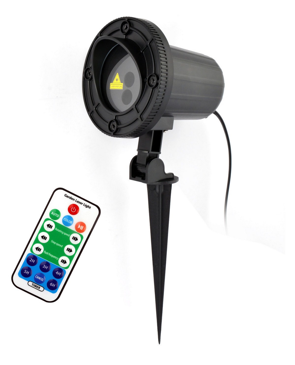 projektor me pika lazer me ngjyra me telekomandë