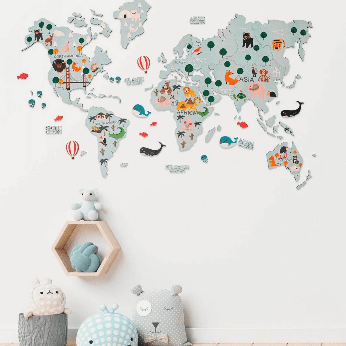 harta botërore prej druri për fëmijë djem