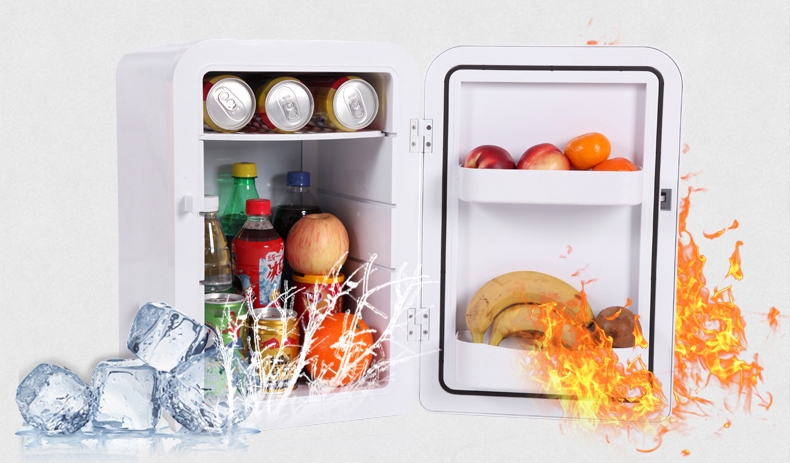 Mini frigorifer portativ për kanaçe, verë