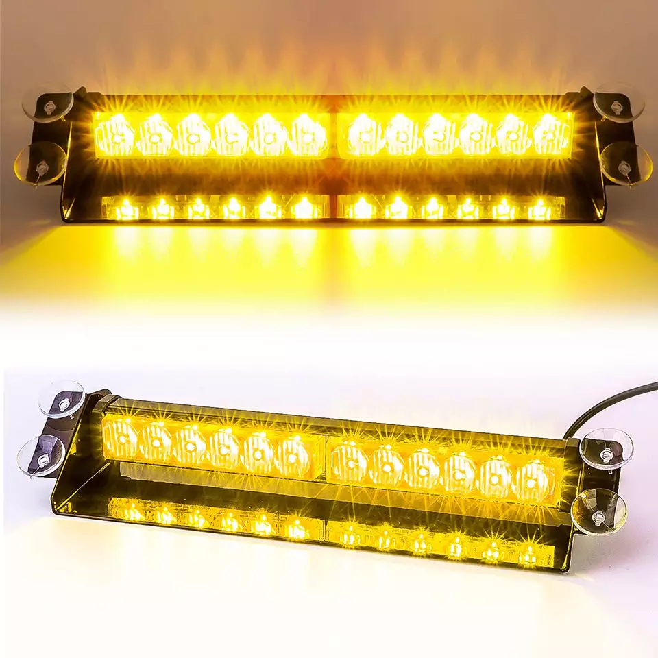 Paralajmërim dritat LED strobe për makinën 24 LED ngjyrë të bardhë të verdhë