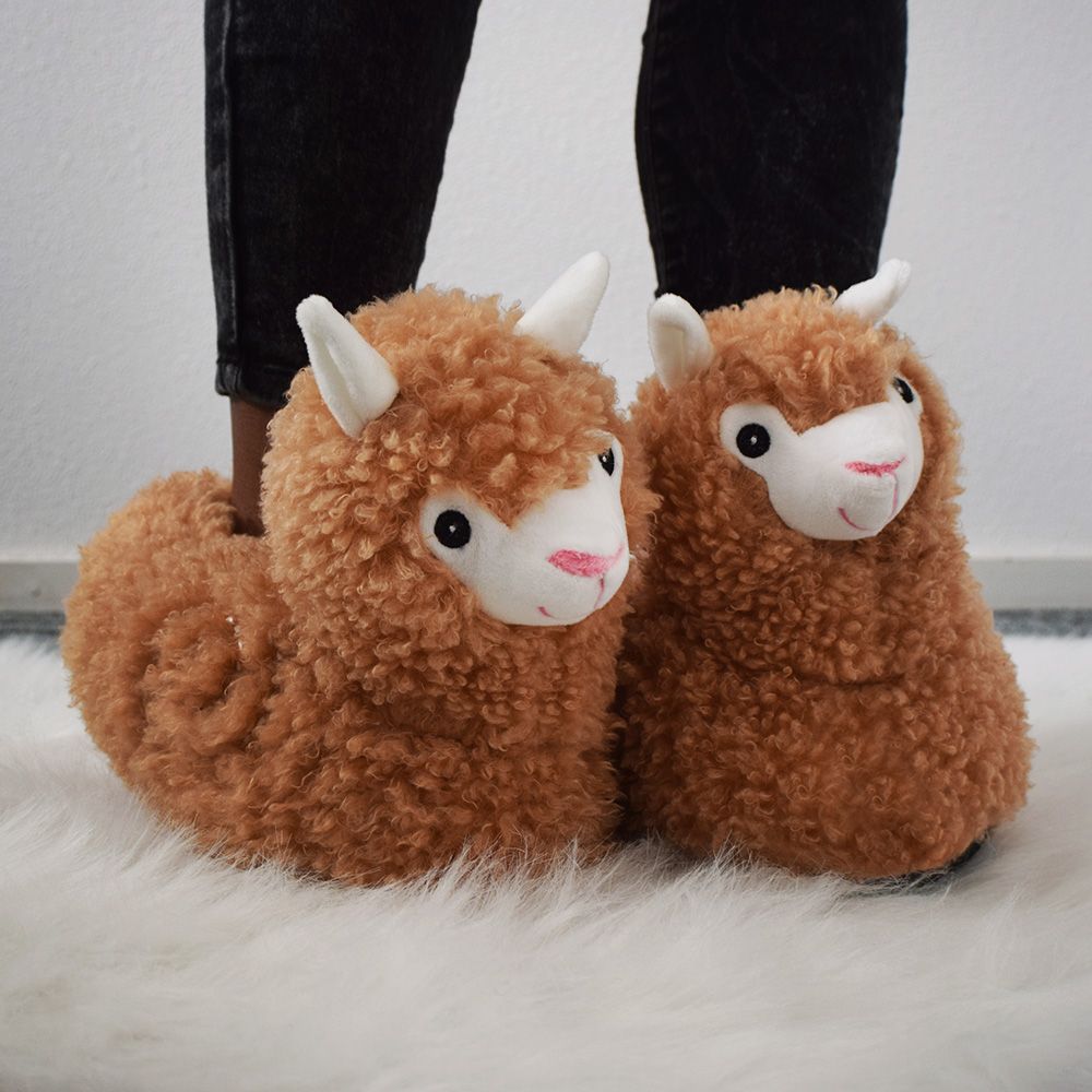 pantofla të ngrohta alpaka llama