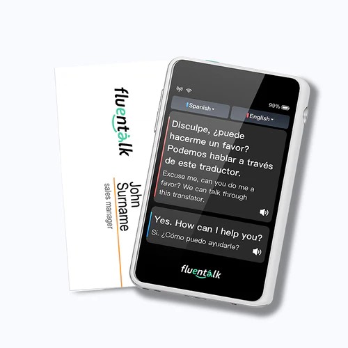 Fluentalk T1 mini - Madhësia e kartës Visa me ekran HD 2,8".