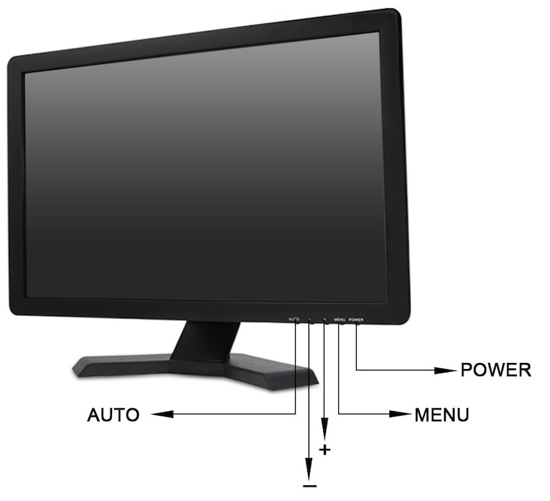 Monitor bnc Monitor 19 inç Active Matrix TFT LCD