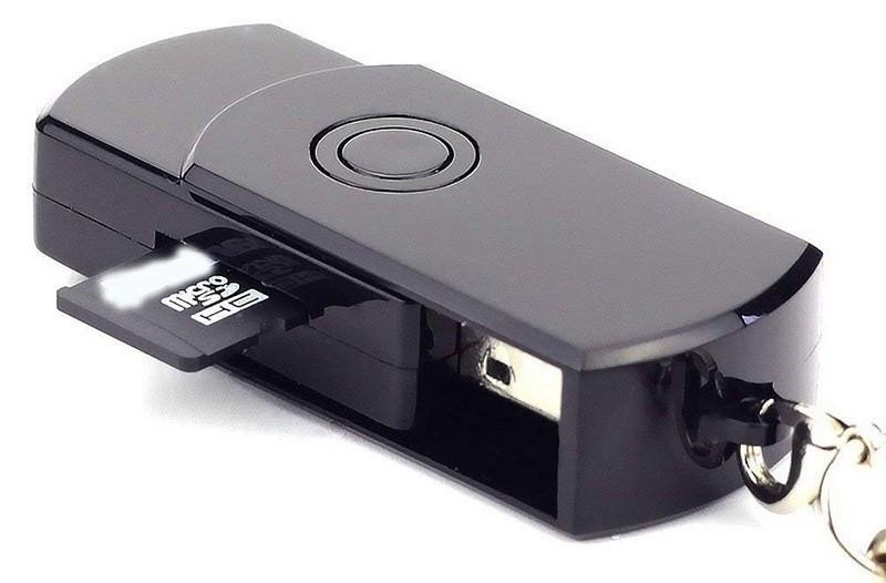 Kamera USB e fshehtë me çelës spiun me mbështetje për kartën SD/TF deri në 32 GB