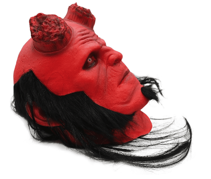 Maska e fytyrës së djallit për karnavalin e Halloween