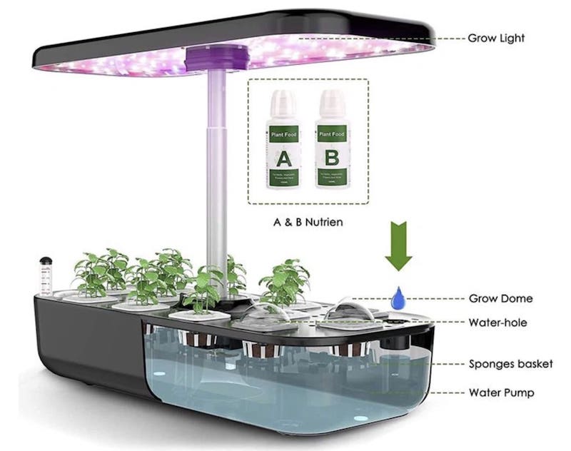 Llambë LED GROW (hidroponike) për rritjen e bimëve - Kit me 12 kapsula