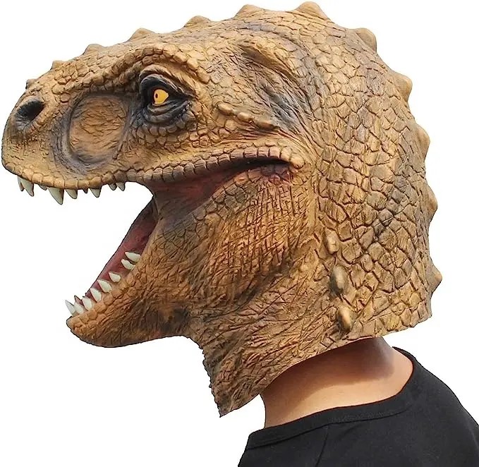 Maska e Halloween-it Maska e kokës me dinosaur silikoni t rex
