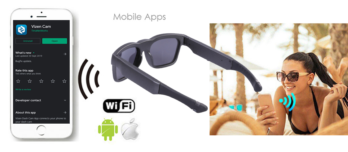 Kamera e syzeve wifi me transmetim të drejtpërdrejtë për aplikacionin e mashtrimit