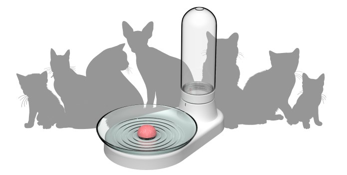rezervuar uji për mace - tabaka automatike