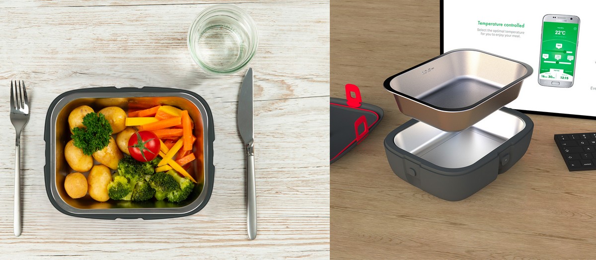 Kuti ngrohëse ushqimore me lidhje me Bluetooth me celular