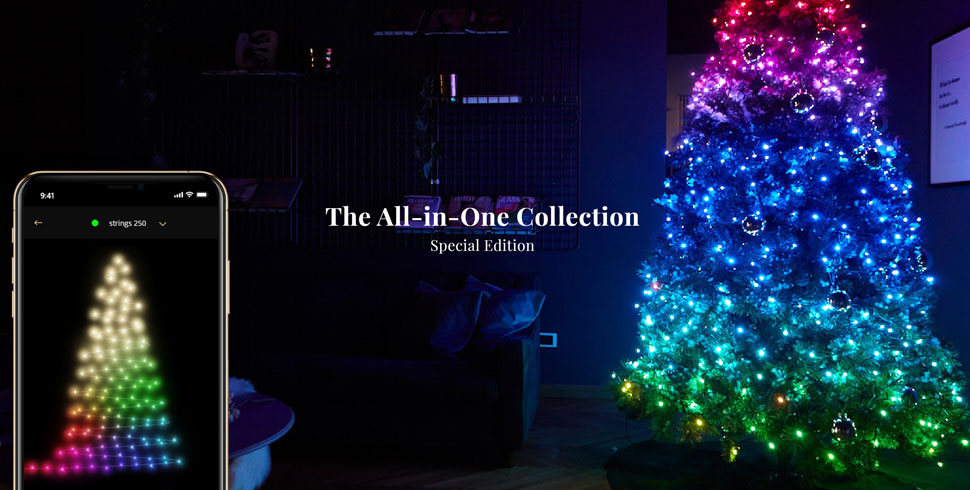 Dritat LED të pemës së Krishtlindjes shkëlqejnë